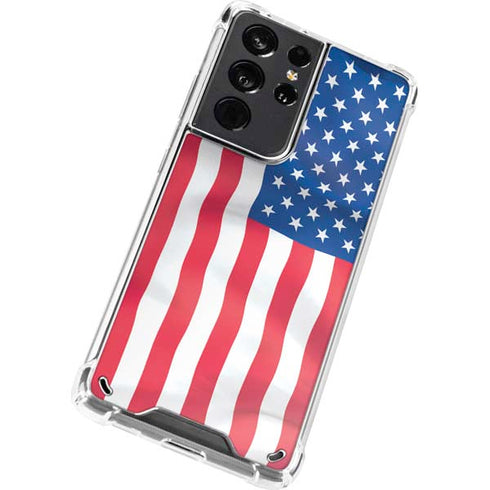 USA Flag American Flag Galaxy S21 Ultra 5G Clear Case